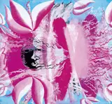 Li Shan, Rouge Series #12, 1990, Acrylic on canvas