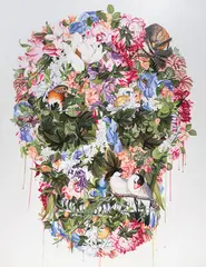 Su Meng-hung, The Album of Immortal Blossoms in an Everlasting Spring by Giuseppe Castiglione, 2013, Acrylic on canvas