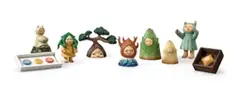 Moe Nakamura, Limited Edition Works (a set of 8), 2014 - 2018, Polystone, edition no. 86/100 (Macaron); 13/130 (Loop Loop); 25/120 (Wish
For Something); 52/100 (Waitiong For You); 35/100 (M.Fuji); 59/160
(Bambooshika); 64/130 (Grow M); 141/160 (First Star)