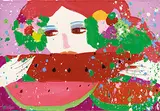Hot Summer by Walasse Ting, 1985, Acrylic on canvas, sold Jun 2016