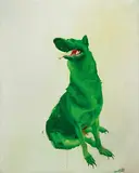 Zhou Chunya, Green Dog, 2009, Oil on canvas