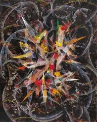 Yang Ren-ming, Unstable Connection-Breathing Cremains, 2001, Acrylic and oil on canvas