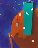 Emilio Tadini, Oltremare, c. 1992-1993, Acrylic on canvas