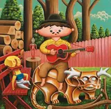Hideyasu Moto, Man with the Golden Beast, 2020, Acrylic on canvas