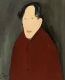 Chiu Ya-tsai, Man with Central Parting, Oil on canvas