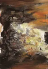 Zao Wou-ki, 1. 12. 68 (13. 2. 77), 1968-1977, Oil on canvas