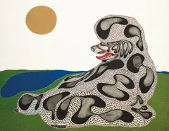 Long Sunday by Susumu Kamijo, 2019, Pastel pencil and oil pastel on paper, sold Jun 2023