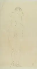 Baigneuse by Sanyu, 1920-1930s, Charcoal on paper, sold Dec 2017