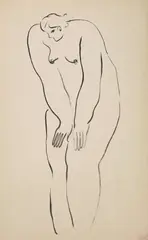 Nude by Sanyu, Ink on paper, sold Jun 2013