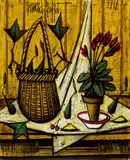 Bernard Buffet, Nature Morte au Panier, 1989, Oil on canvas
