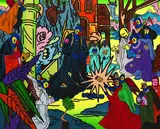Chang Teng-Yuan, Parrotman Relic Altarpice (Human/ Portinari), 2021, Acrylic on canvas