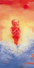 Ren Sihong, Surfing Mao, 2006, Oil on canvas