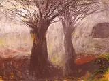 Liu Keng-I, Winter, 1991, Crayon and oil on paper
