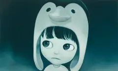 Penguin Boy by Mayuka Yamamoto, 2021, Oil on canvas, sold Dec 2022