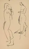 Standing Nude by Sanyu, Ink on paper, sold Dec 2018