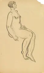 Nudes (double-sided) by Sanyu, Charcoal and pencil on paper, offered Dec 2014