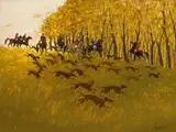 Tatyana Palchuk, The Hunting with Grey Hounds. Autumn, 2005, Oil on linen