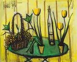 Bernard Buffet, Nature morte aux tulipes, 1978, Oil on canvas