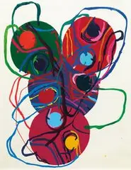 Atsuko Tanaka, 02g, 2002, Acrylic and lacquer on canvas