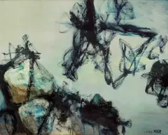 Zhou Chunya, Cyan Stone, 1993, Oil on canvas