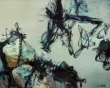 Zhou Chunya, Cyan Stone, 1993, Oil on canvas