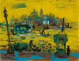 Liāu Kè-chhun, Venice, 1968, Oil on canvas