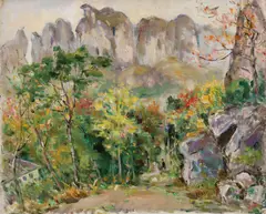 Hu Shanyu, Yandang Mountain, Oil on canvas