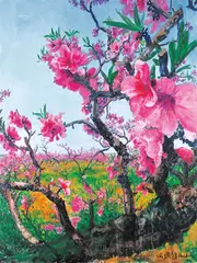 Zhou Chunya, Year after Year the Flowers Bloom, 2009, Oil on canvas
