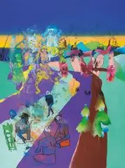 Khao Yai Ⅴ by July Ancel, 2018, Oil and caséine pigment on canvas, offered Jul 2021
