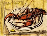 Bernard Buffet, Nature morte au homard, 1979, Oil on canvas