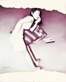He Sen, Girl Calling, 1999, Oil on canvas