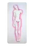 Translucency 8 by Unmask (Liu Zhan, Tan Tian Wei & Kuang Jun), 2007, Spray paint on metal and LED, edition no. 1/12, sold Jun 2009
