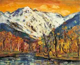 Sanlang Yang, Look Far into the Distance from Shue Shan, Oil on canvas