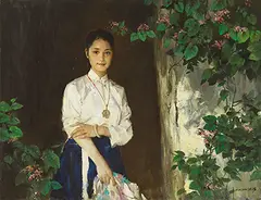 Pan Honghai, Portrait of a Young Lady, Oil on canvas