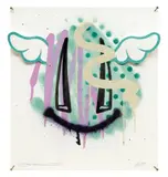 D*Face, Circulus Study No. 13, 2019, Paint marker and acrylic spray paint on archival Somerset 
cotton paper, beveled edge