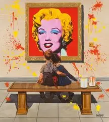Gully, Rockwell Meets Warhol, 2018, Acrylic on canvas