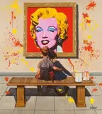 Gully, Rockwell Meets Warhol, 2018, Acrylic on canvas