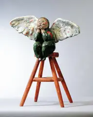 Qu Guangci, Angel, 2006, Fiber glass on wood,numbered 1/7