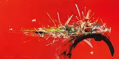 Georges Mathieu, Hommage à Dollard des Ormeaux, 1963, Oil on canvas