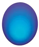 Jan Kaláb, Vibrating Blue Egg 0123, 2023, Acrylic on canvas