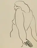 Sanyu, Relaxed Nude, 1920 - 1930s, Ink on paper