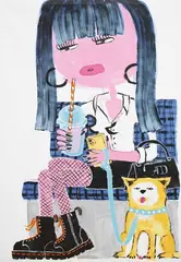The Blue Dyed Hair by Katharina Arndt, 2023, Acrylic on canvas, sold Jun 2023