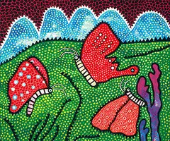 Yayoi Kusama, Field End, 1989, Acrylic on canvas