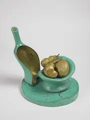 Alex Berdal, Coupe de fruits, Bronze with blue and gold patina, edition no. E.A.