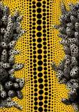 Repetition B,T,Z by Yayoi Kusama, 1996, Acrylic on canvas, photo collage, sold Dec 2009