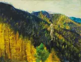 Junming Hou, Walk, 1989, Oil on canvas