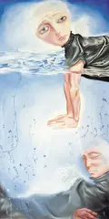 Falling Flesh by Xiong Yu, 2004, Oil on canvas, sold Jun 2011