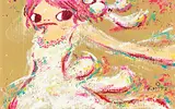 Girl Wearing White Dress by Ayako Rokkaku, 2008, Acrylic on cardboard, sold Jun 2018