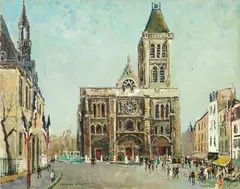 Jacques Bouyssou, Basilica of Saint Denis, Oil on canvas