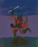 Hsia Yan, The God of Achievements, 1990, Acrylic on canvas